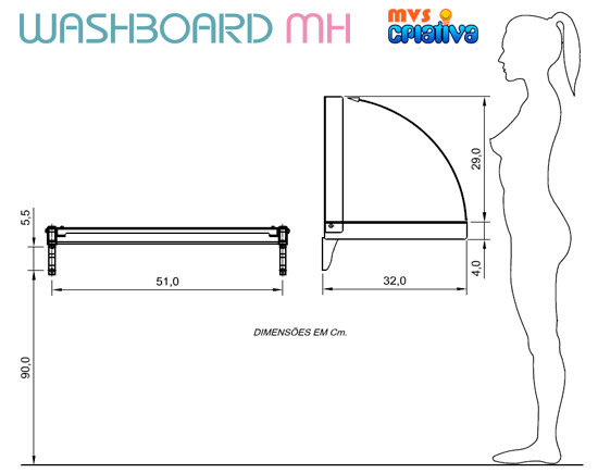 Foto Washboard  MH Caracteristicas MVS Criativa